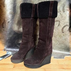 Saint Laurent Shearling Boots Outlet 